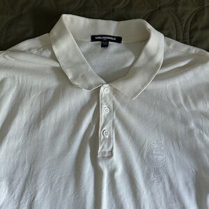 Karl Lagerfeld Ivory Polo Shirt
